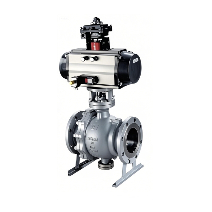 Пневматический шаровой клапан с опорой на подшипники (trunnion mounted)