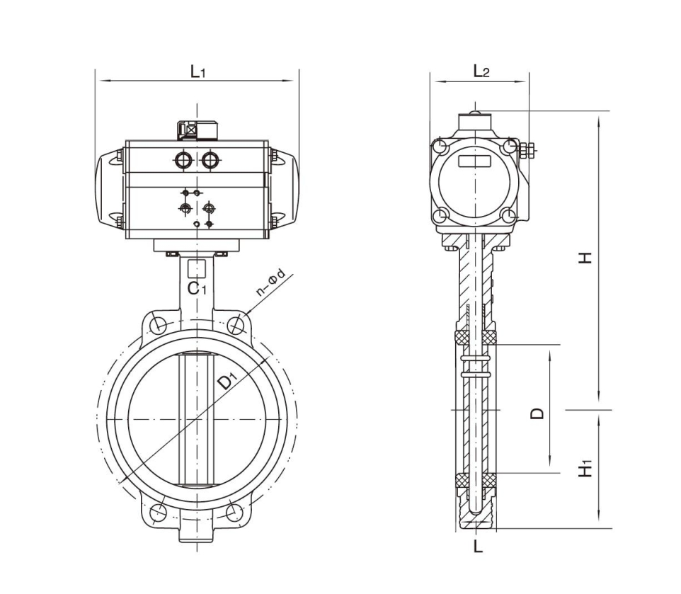 Pneumatic Actuated Soft Seated Concentric Butterfly Valve