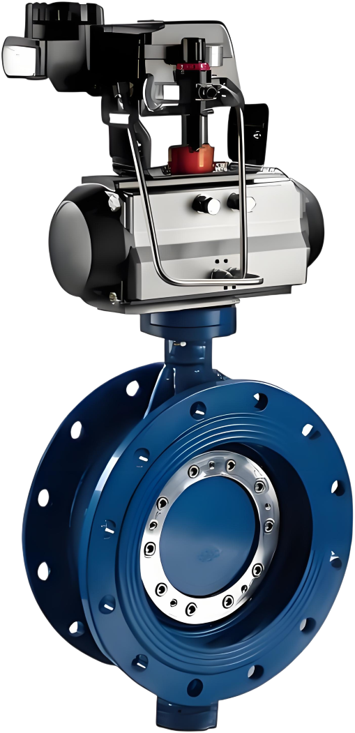 Pneumatic Actuated Flanged Triple Eccentric Butterfly Valve