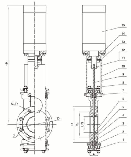 Pneumatic Knife Gate Valve