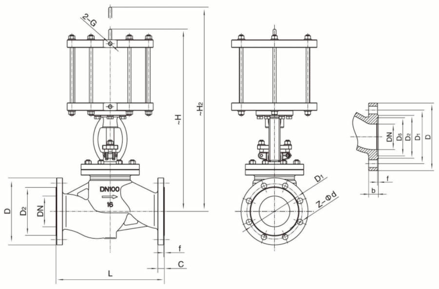 Pneumatic Globe Valve